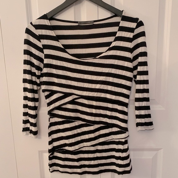 3/4 sleeve striped sweater - Picture 1 of 5